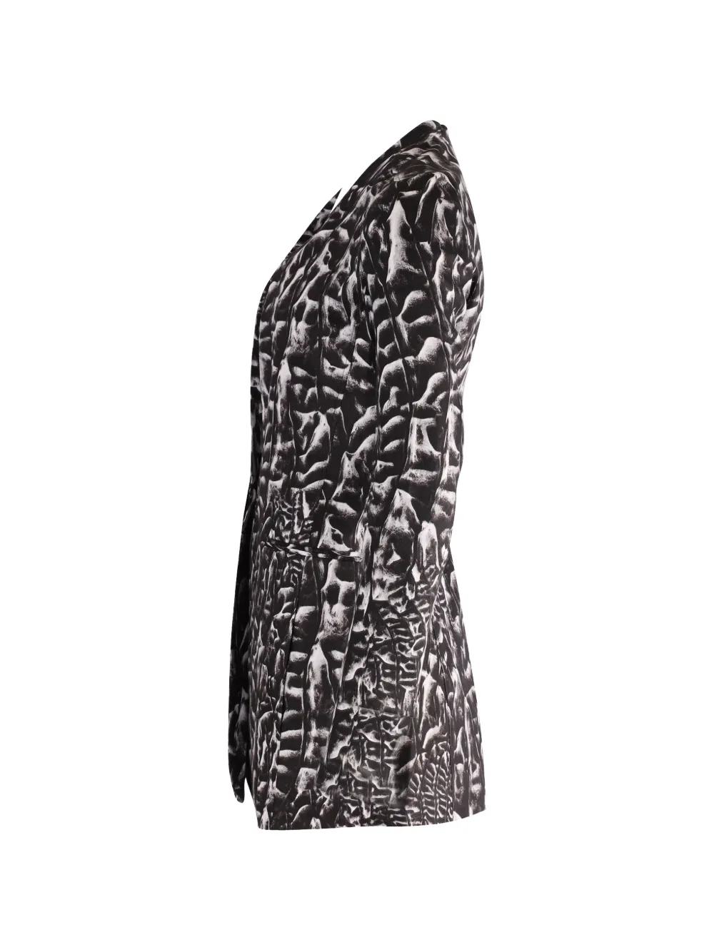  Helmut Lang Pre-owned Printed Linen Blazer - Black 