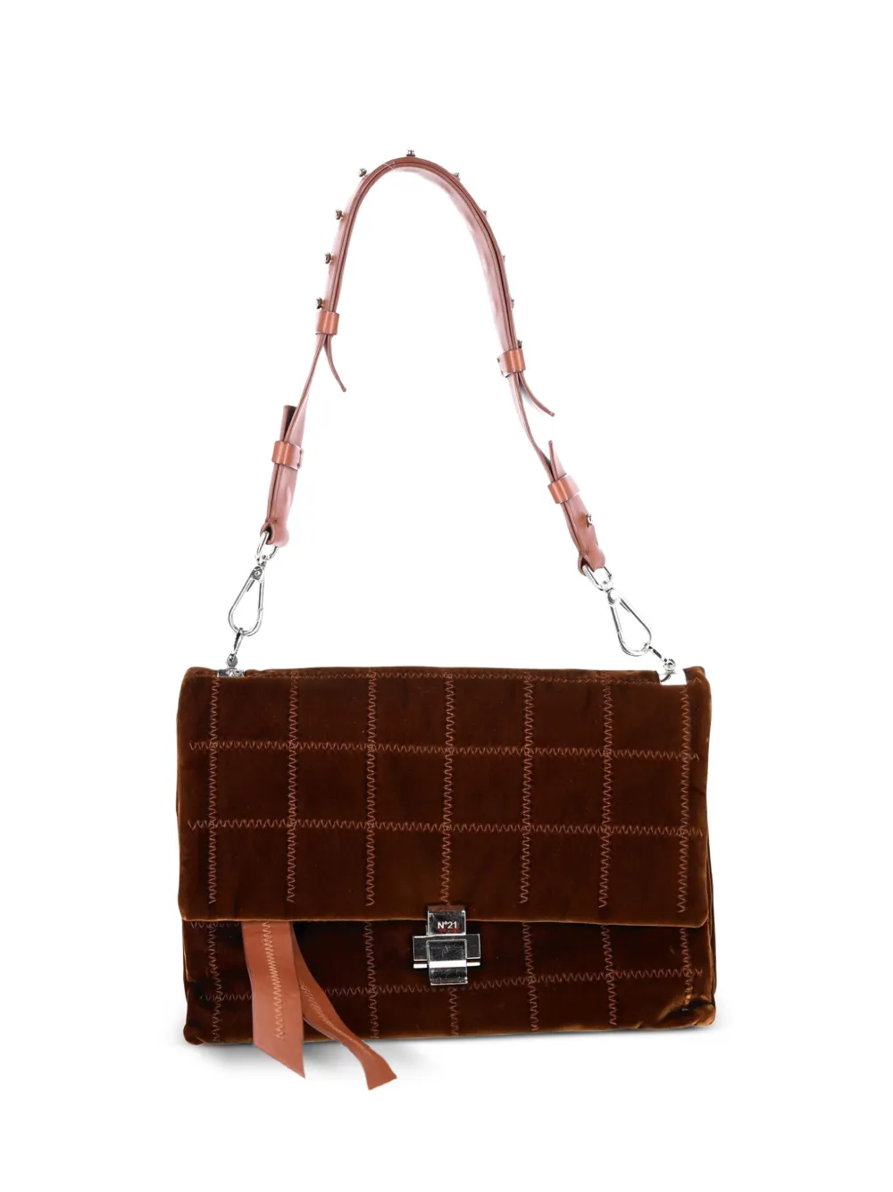 Nº21 flap-closure shoulder bag - Marrone