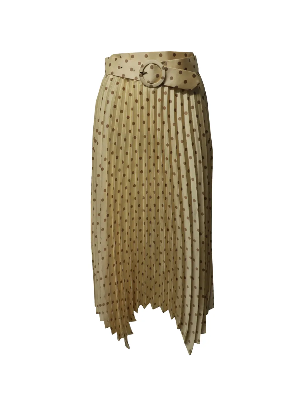 SANDRO pleated belted maxi skirt - Toni neutri