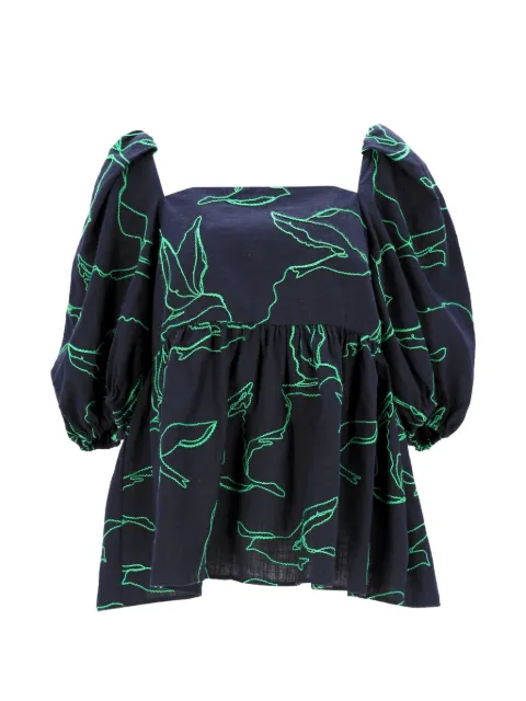 Stine Goya bird-embroidered top