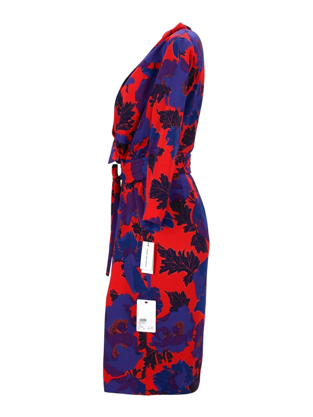 Floral-Print Wrap Midi Dress