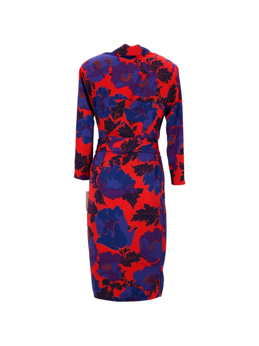 Floral-Print Wrap Midi Dress