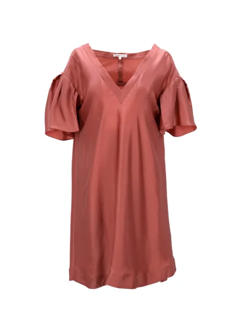 Vanessa Bruno vestido fruncido con cuello en V