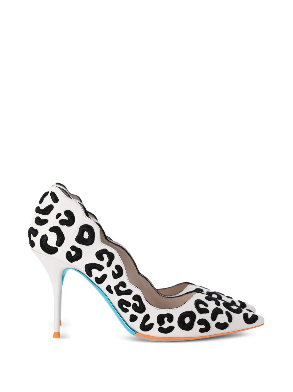 Sophia Webster leather heeled pumps - Bianco