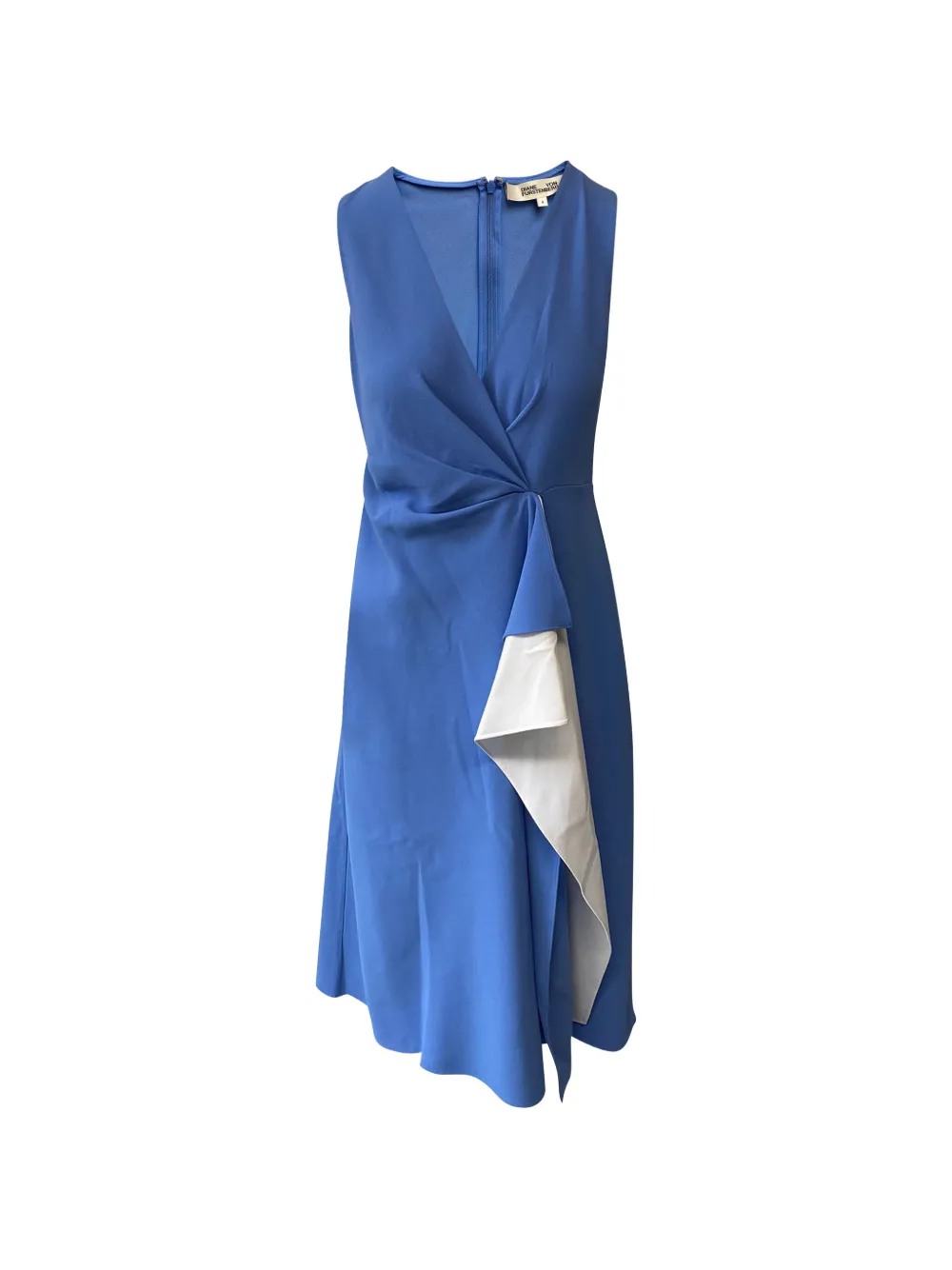 Diane Von Furstenberg Vintage Addison draped-detail midi dress - Blu