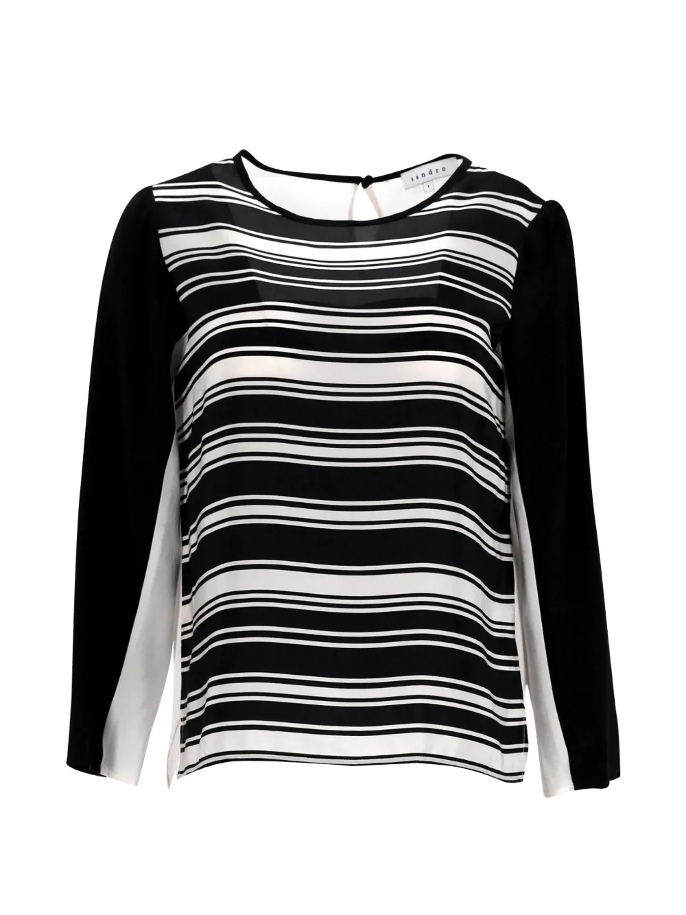 SANDRO striped silk blouse - Nero