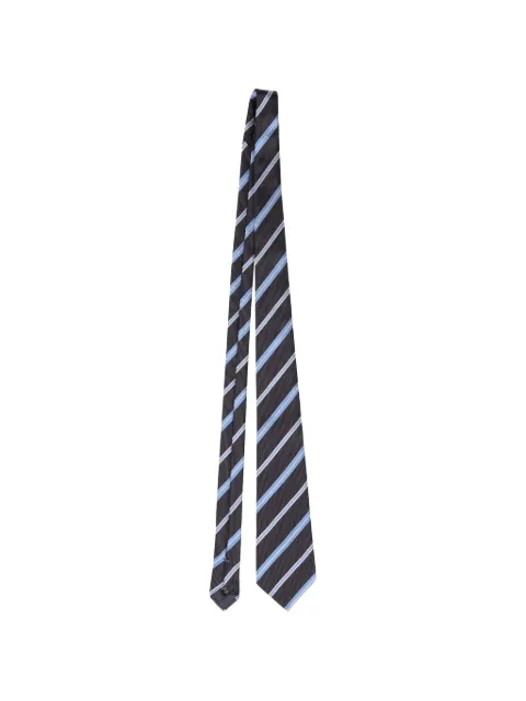 Zegna striped silk necktie