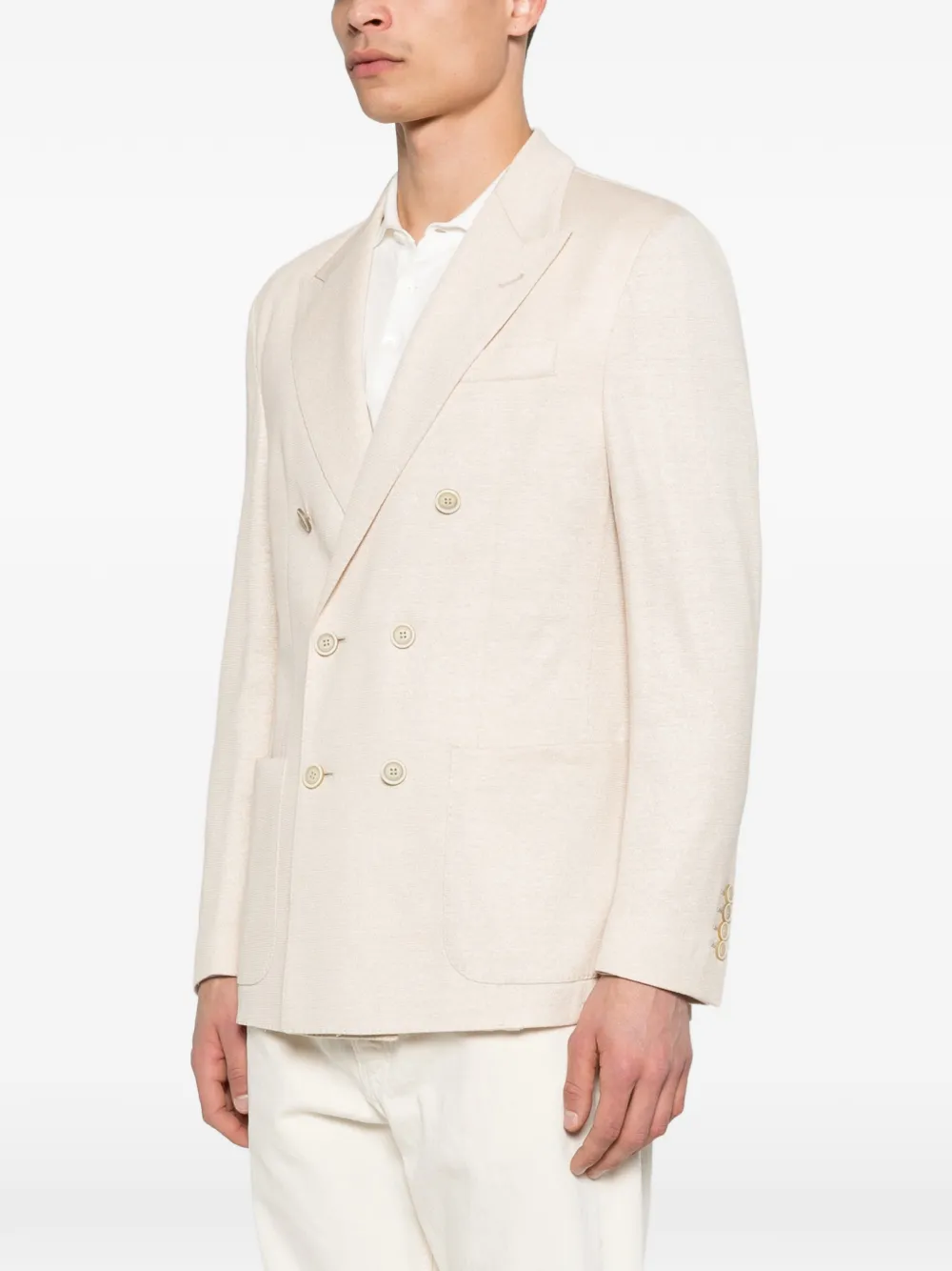 Eleventy Blazer met dubbele rij knopen Beige