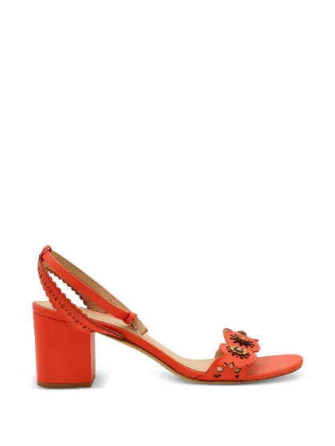 Tory Burch cutout-floral leather sandals