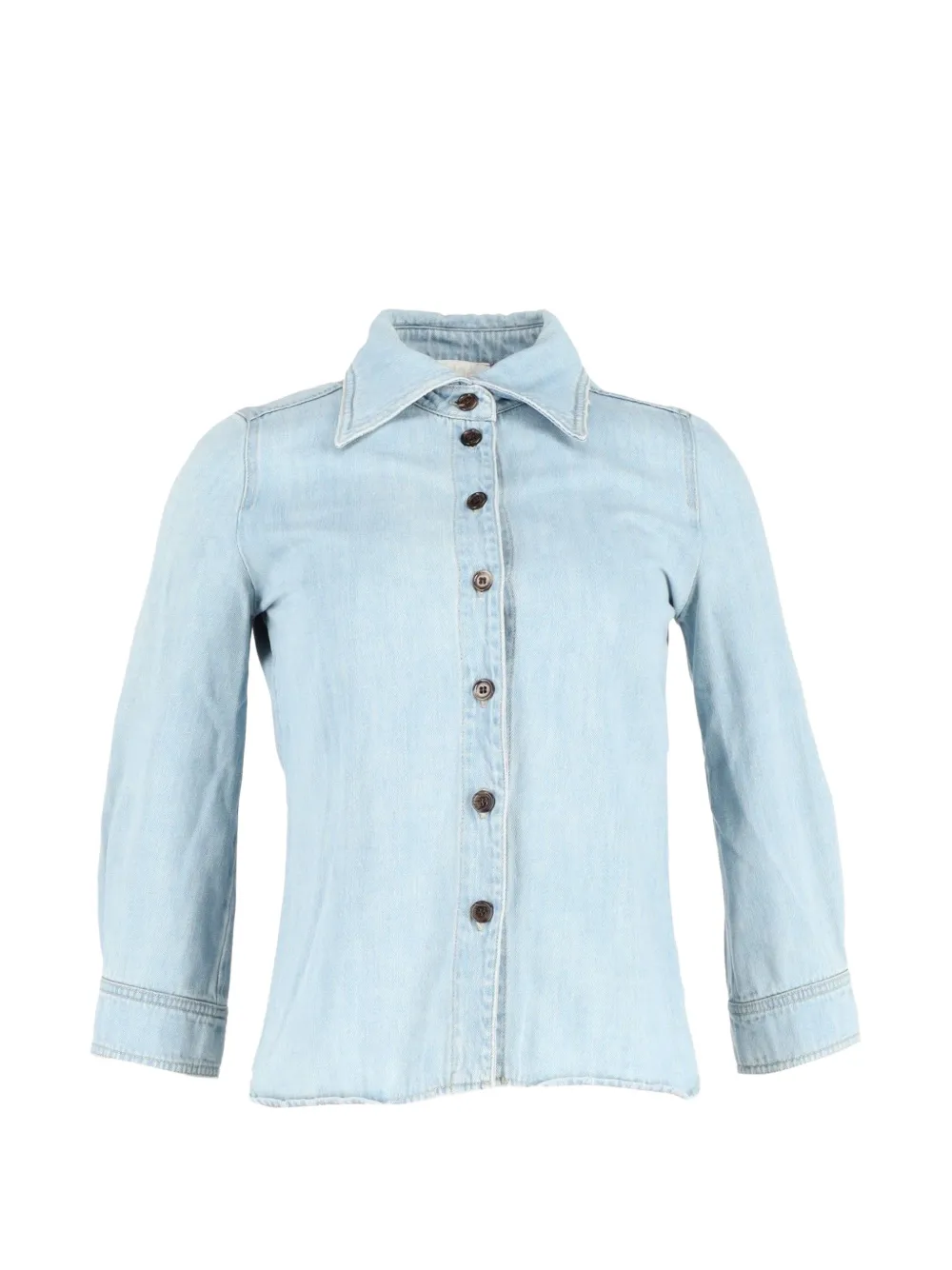 Chloé Pre-Owned button-down denim shirt - Blu