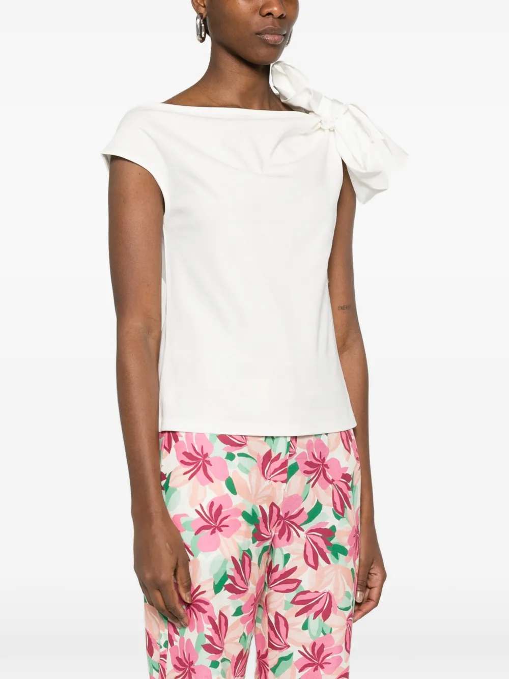  Psophia Bow-detail Top - White 
