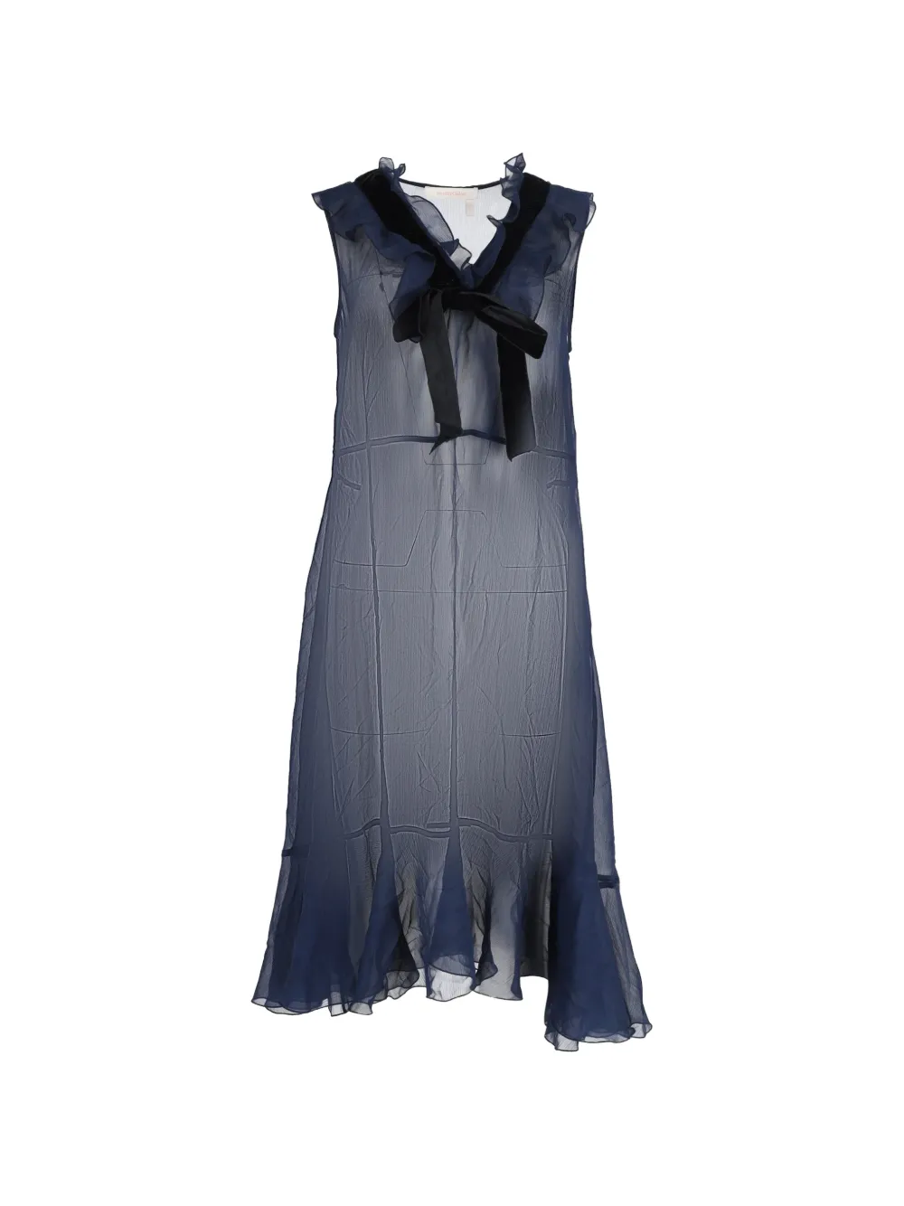 See By Chloé Vintage ruffled chiffon dress - Blu