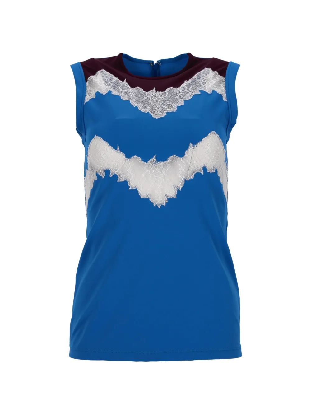 Valentino Garavani Pre-Owned lace-trimmed sleeveless top - Blau