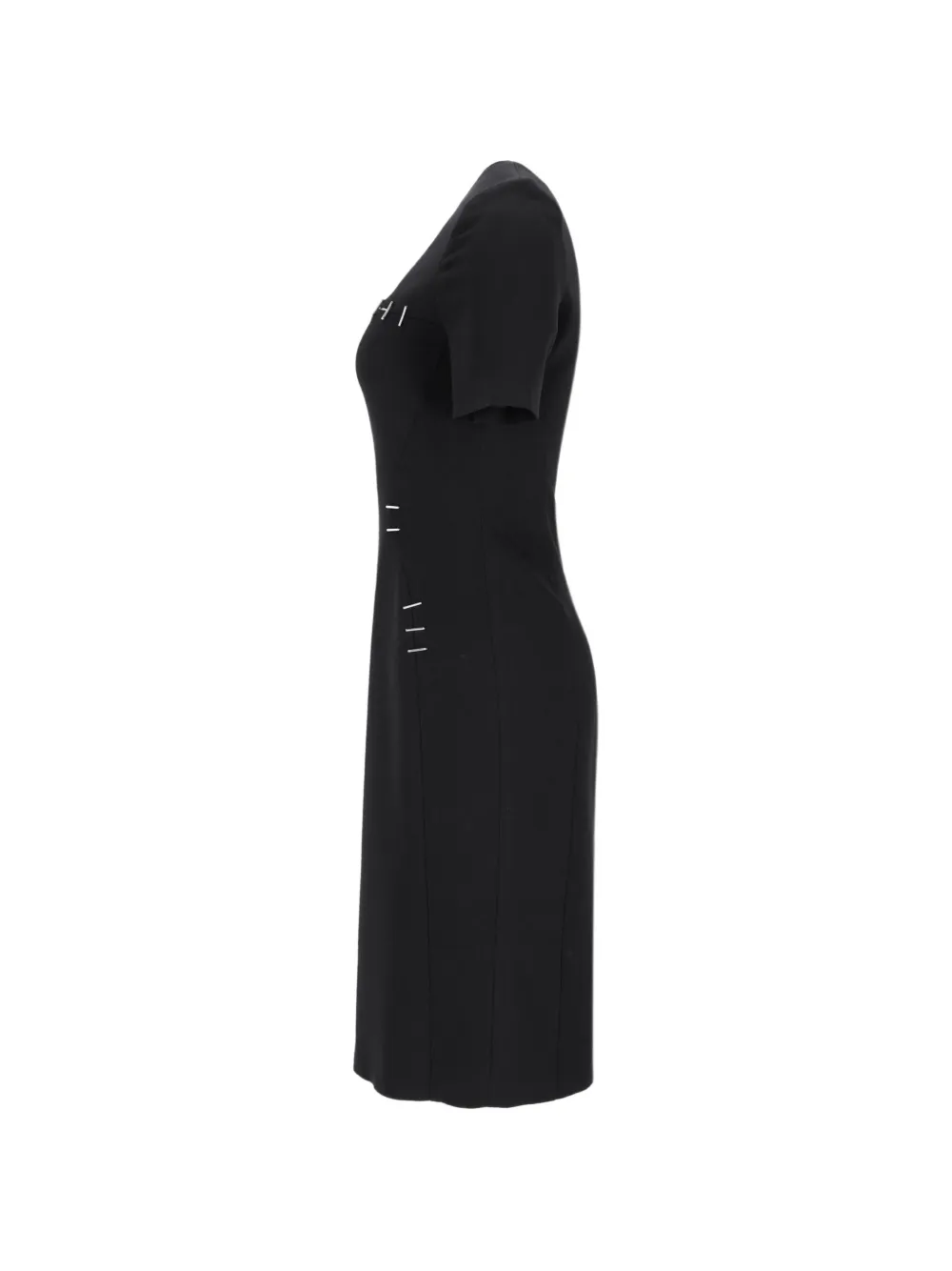 Staple-Details Mini Dress