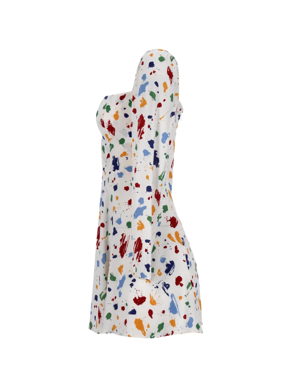 Printed Square-Neck Mini Dress
