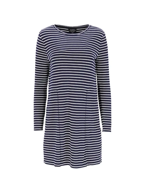 A.P.C. vestido corto con rayas estampadas