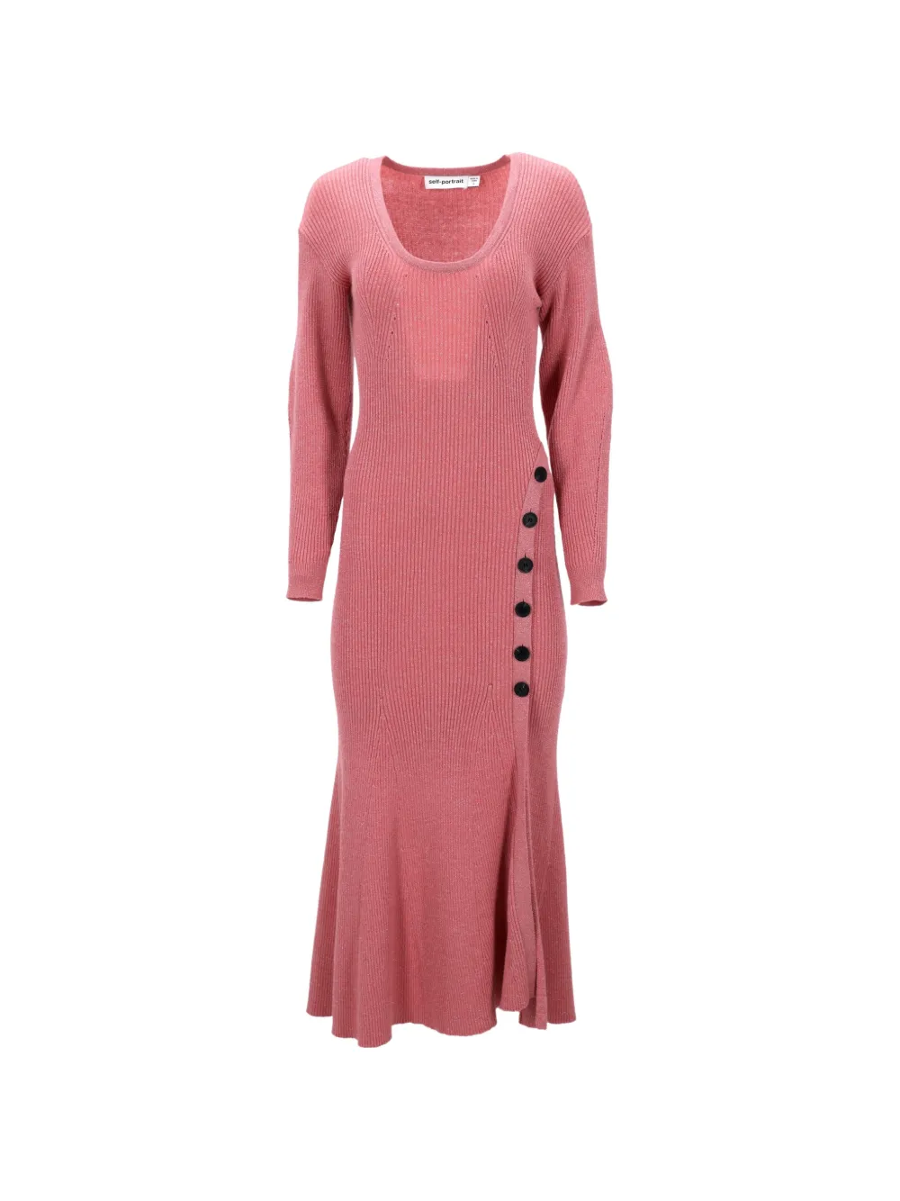 Self-Portrait knitted midi dress - Rosa