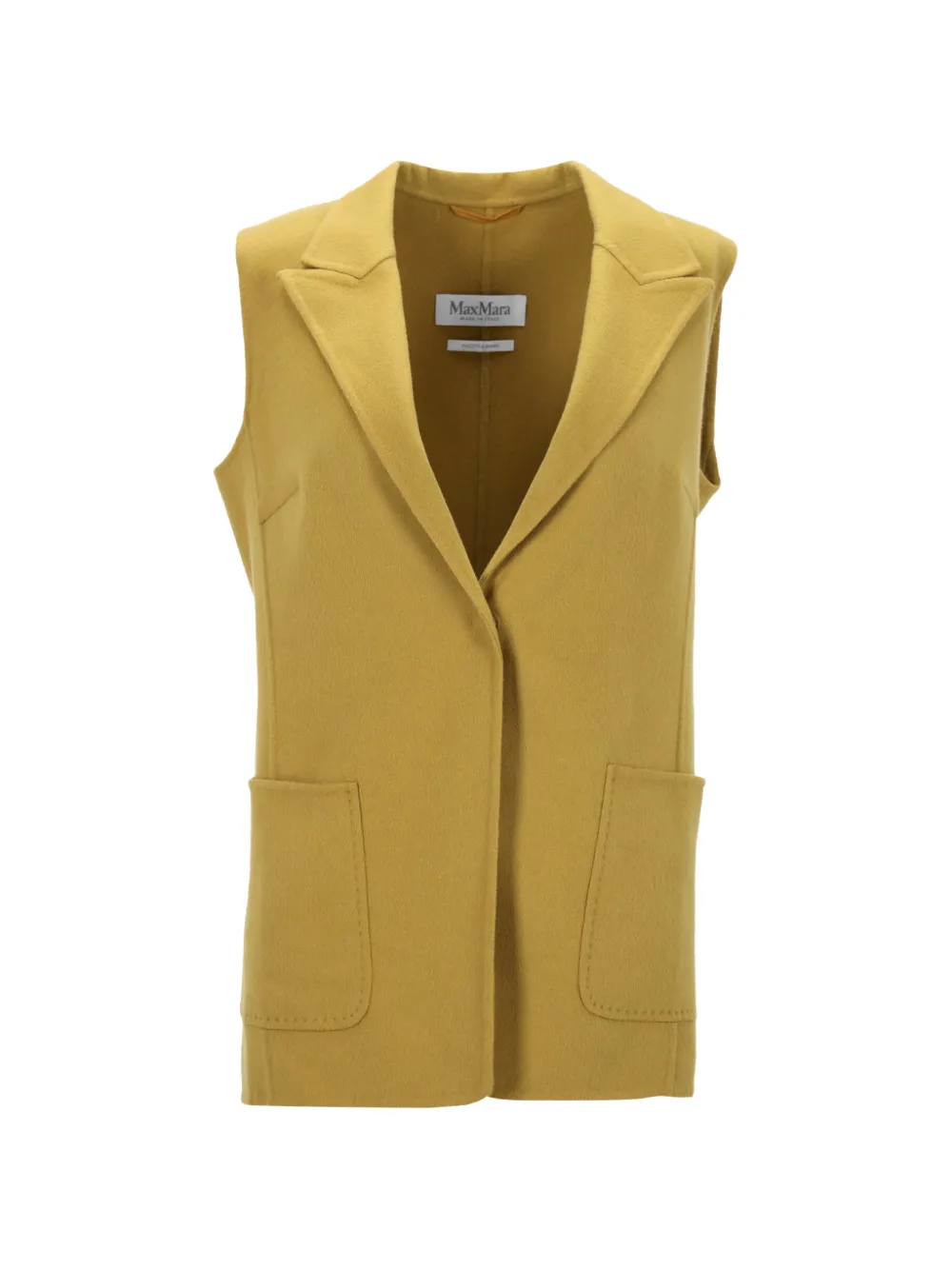 Max Mara double-faced wool vest - Giallo