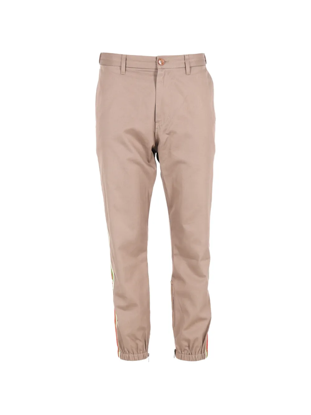 Gucci Pre-Owned side-stripe trousers - Marrone