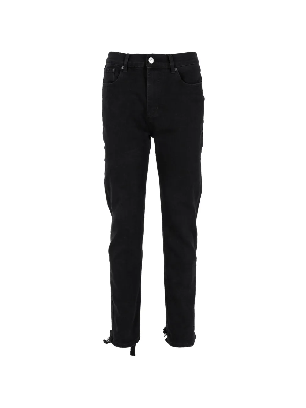 Balenciaga Pre-Owned distressed hem cotton jeans - Nero