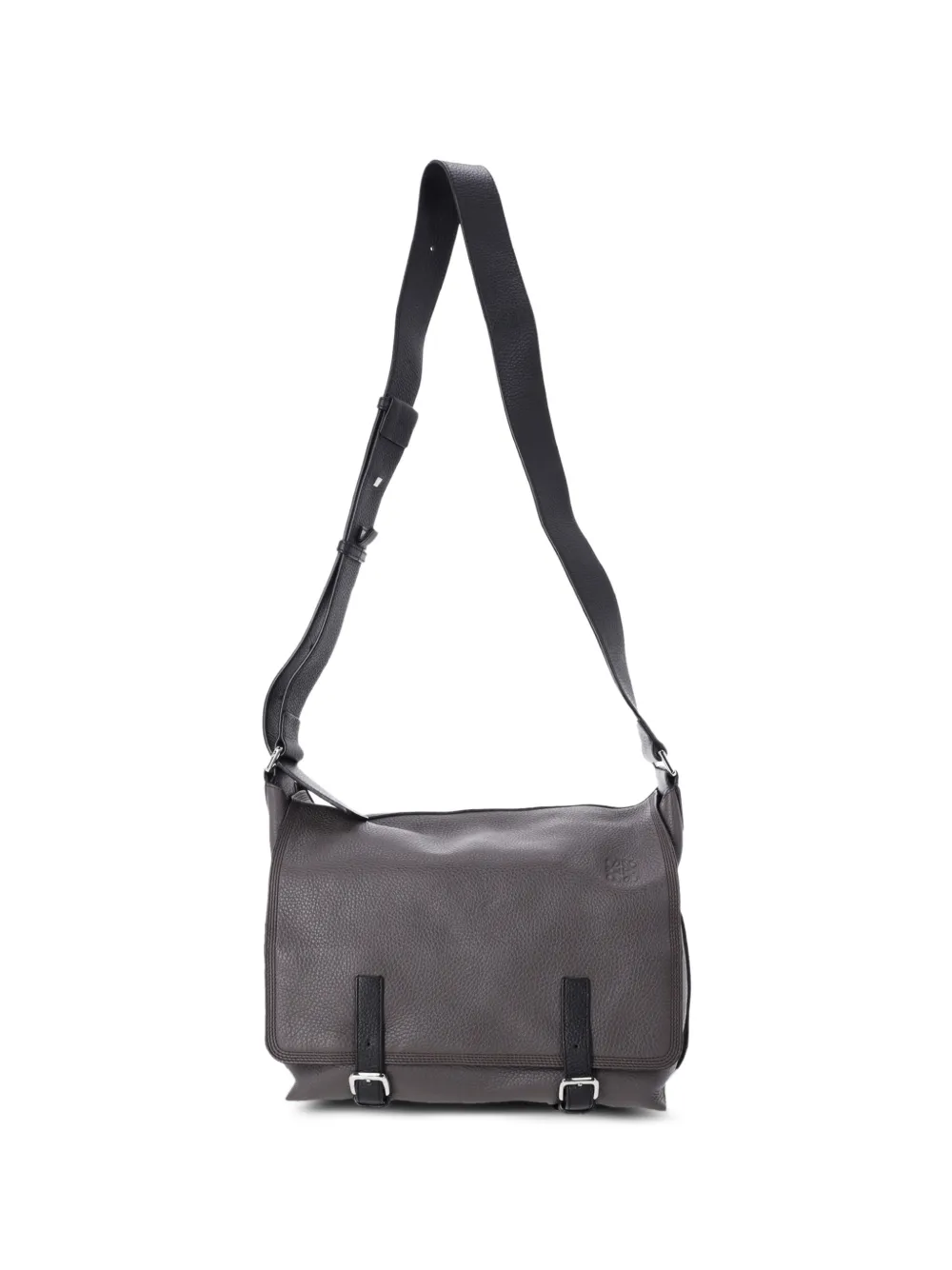 Loewe Pre-Owned large Military leather messenger bag - Grigio