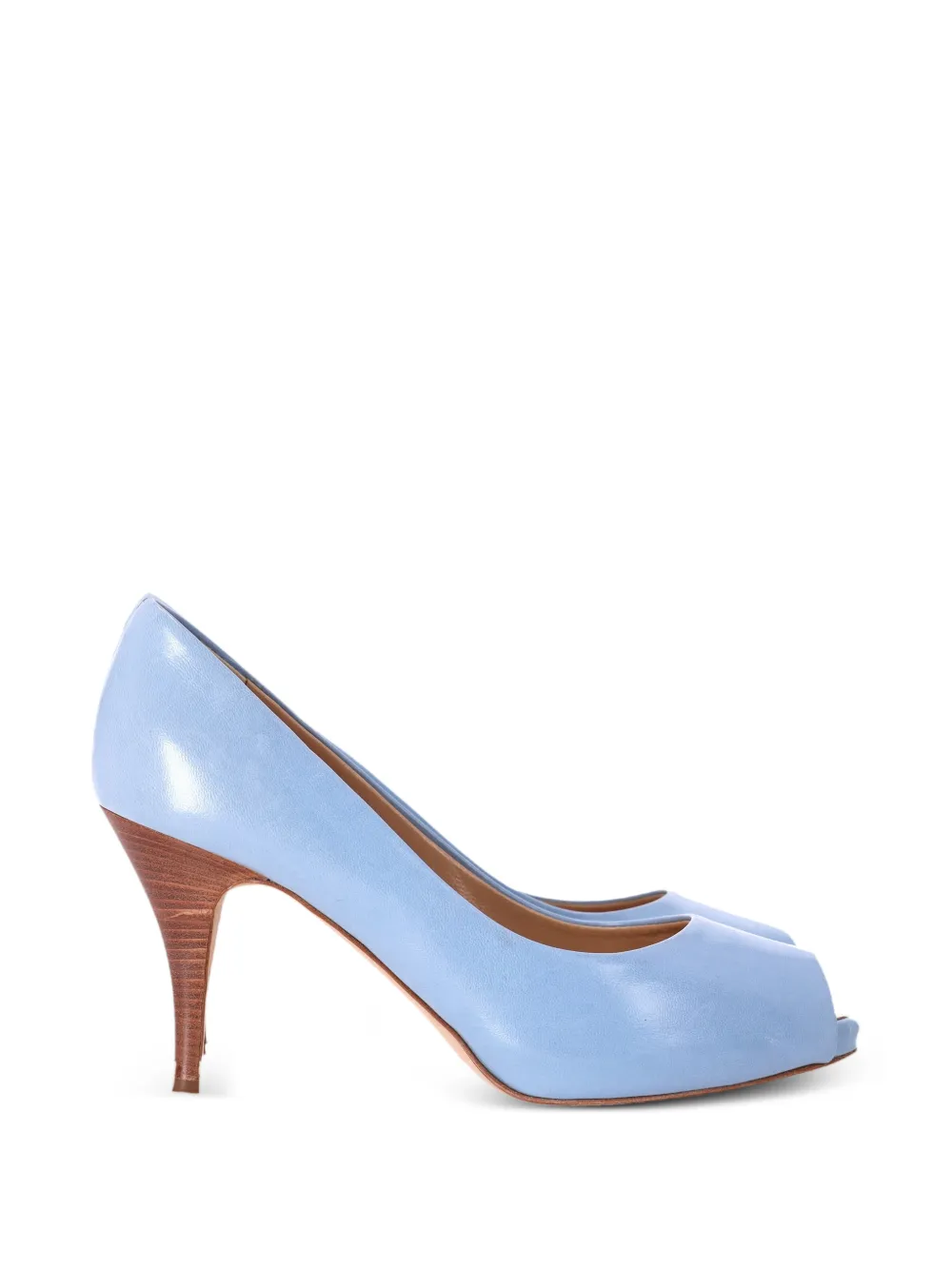 Giuseppe Zanotti Vintage peep-toe leather pumps - Blau