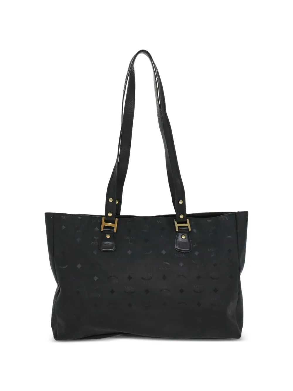  Mcm Pre-owned Vicetos Logogram Shoulder Bag - Black 