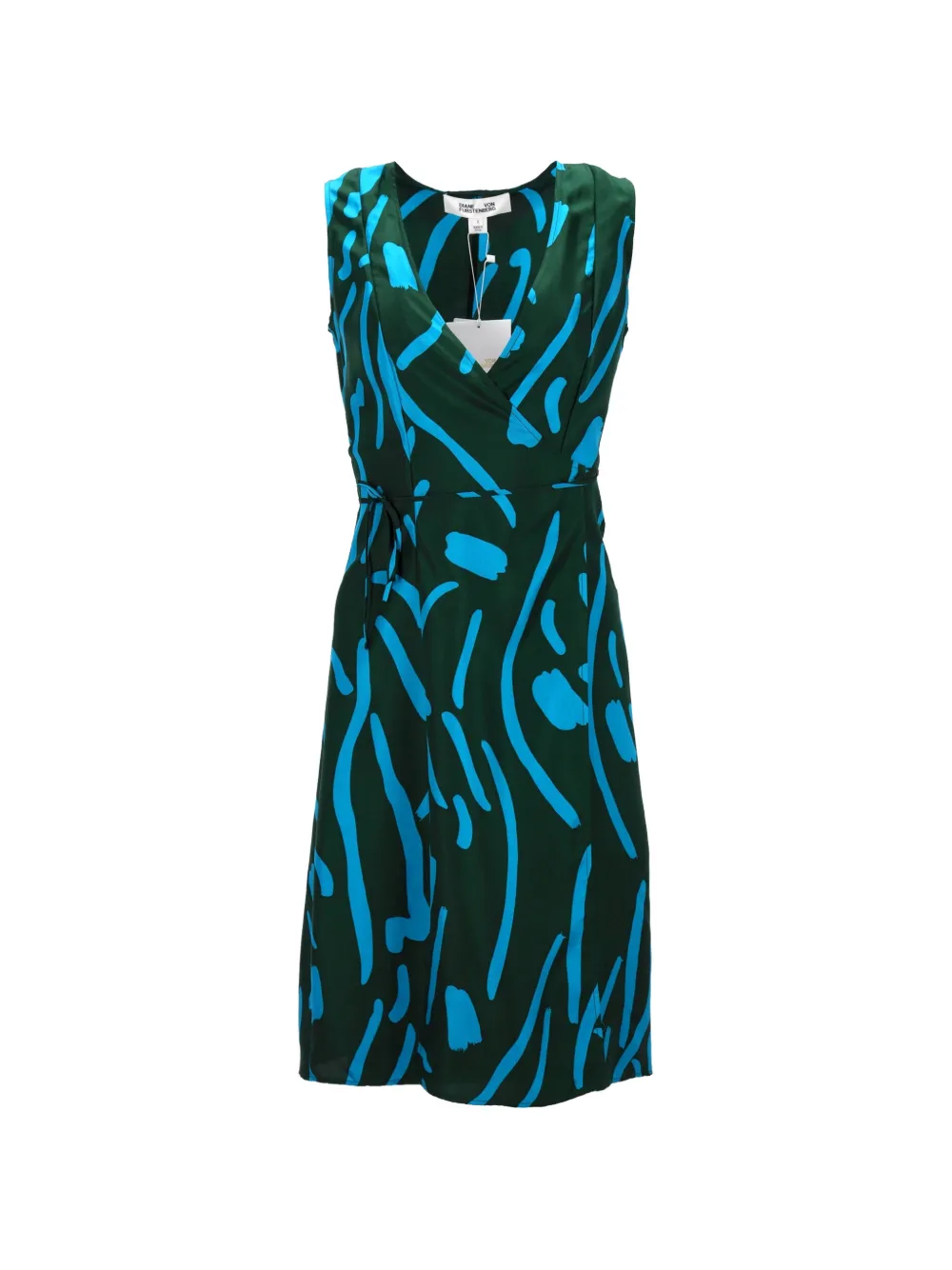 Diane Von Furstenberg Vintage robe courte en soie - Vert