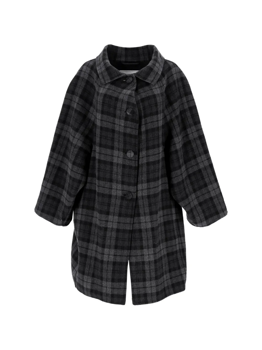 Balenciaga Pre-Owned flannel checked coat - Nero