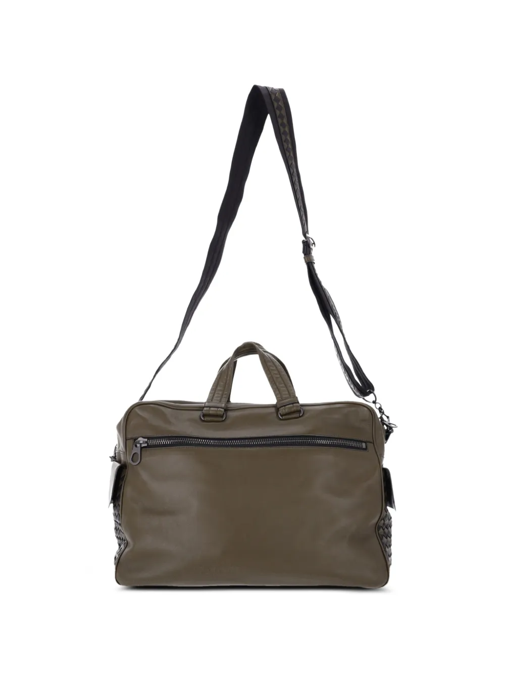 Bottega Veneta Pre-Owned intrecciato convertible leather briefcase - Verde