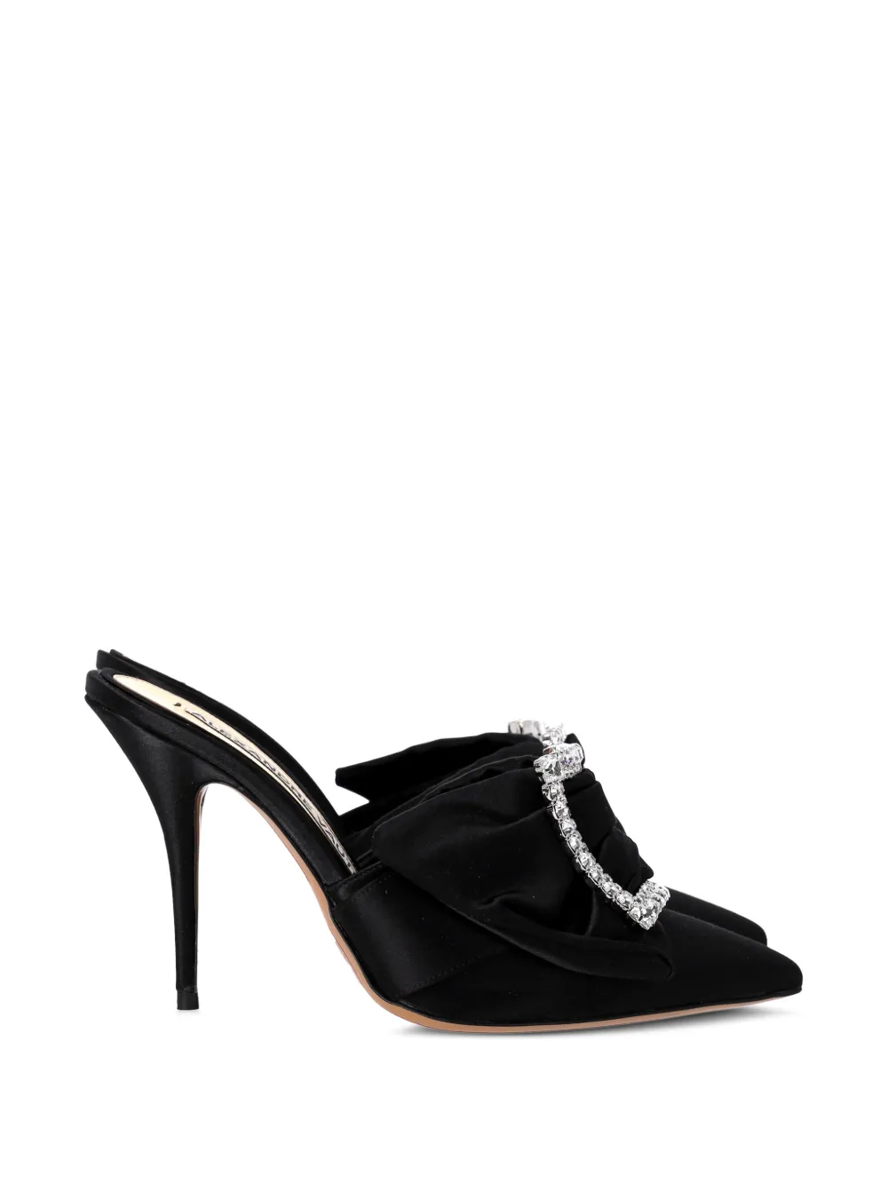 Alexandre Vauthier Lola satin embellished mules - Nero
