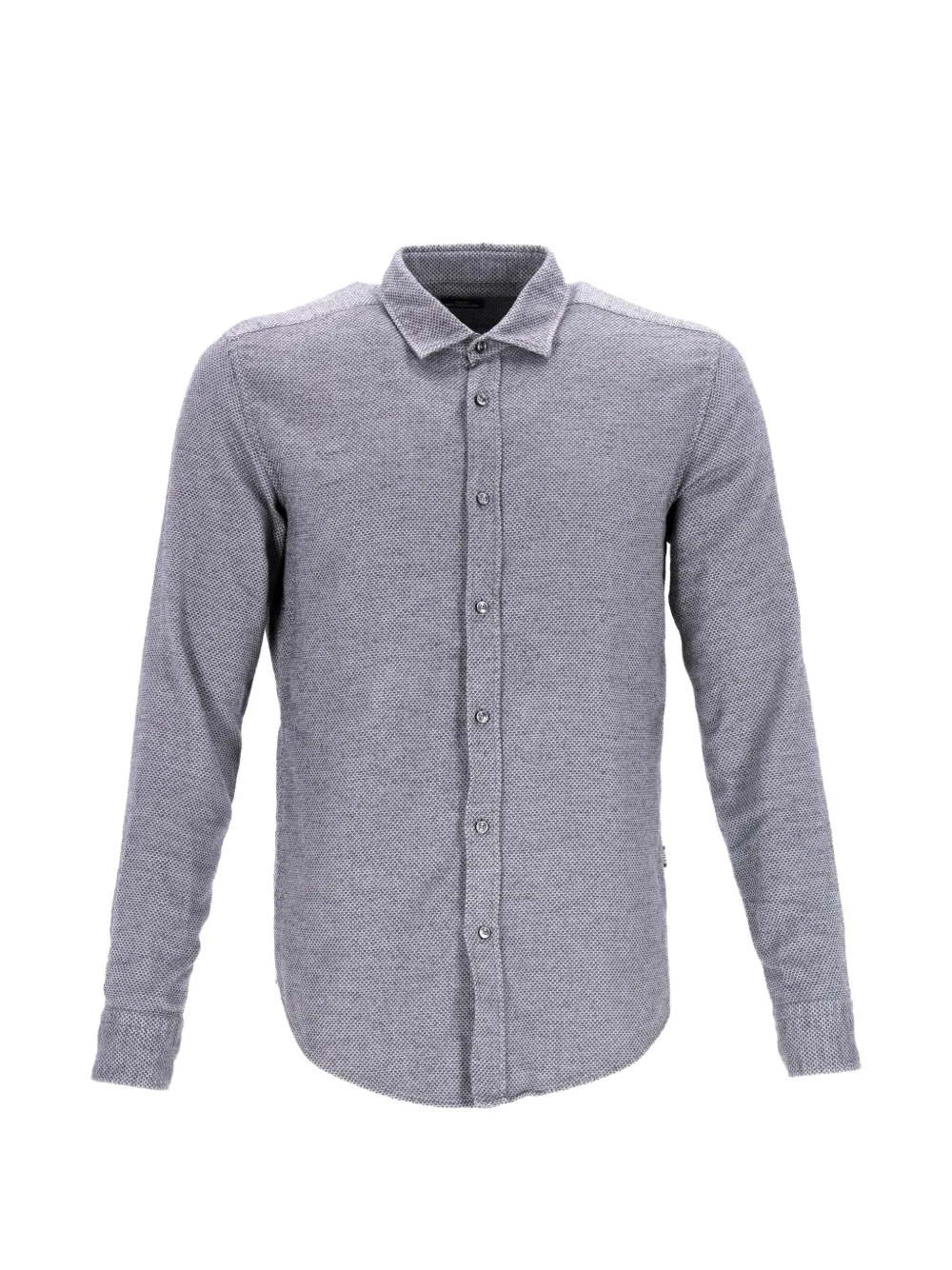 BOSS buttoned slim-fit shirt - Grigio