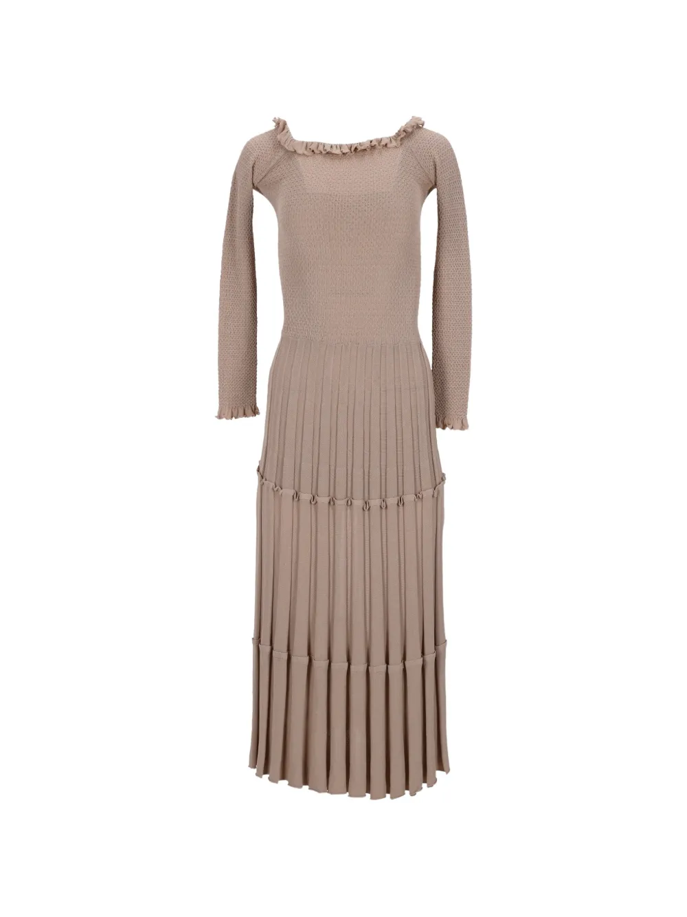 Altuzarra pleated knit midi dress - Neutrals