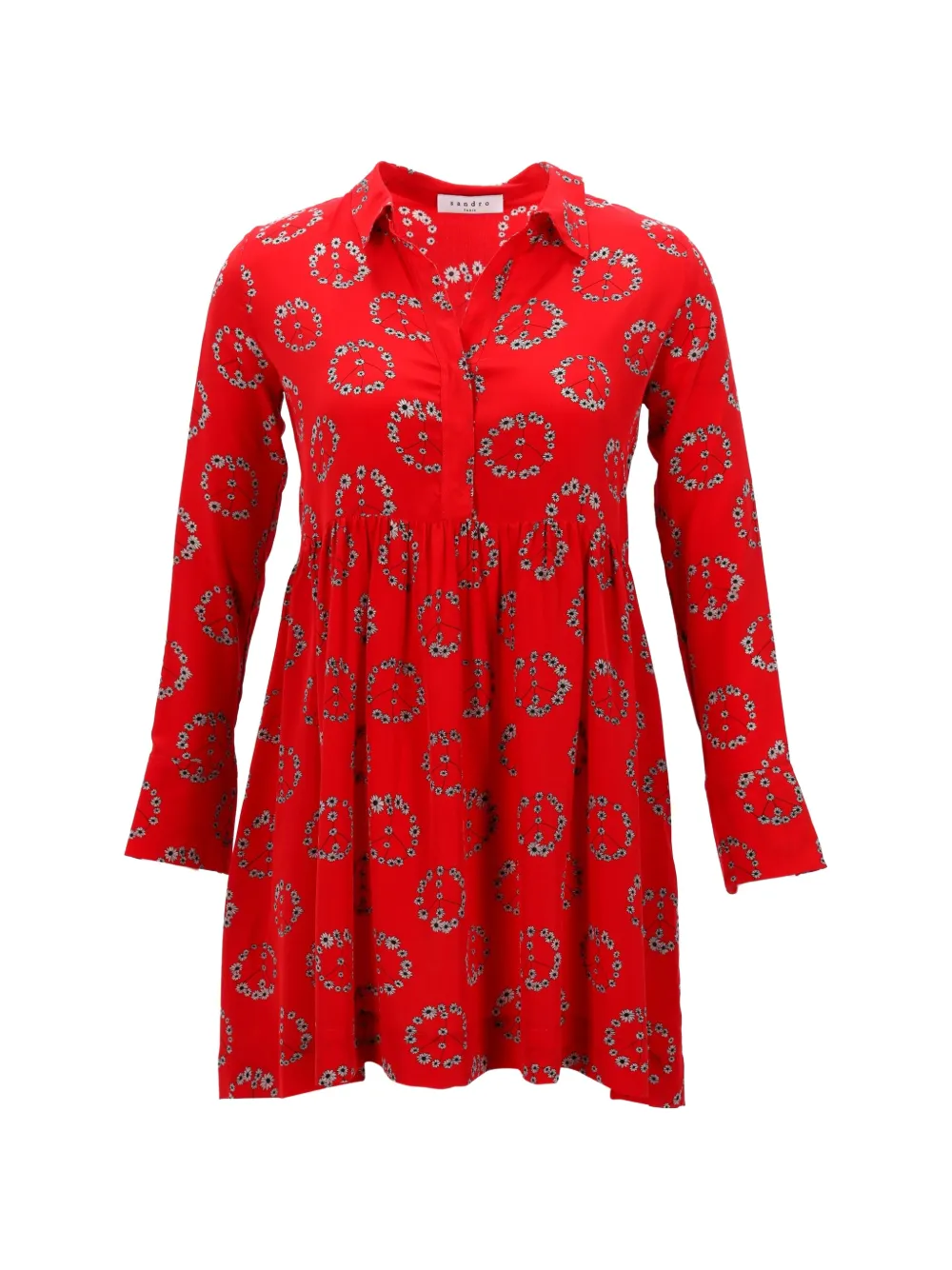 SANDRO floral mini dress - Rosso