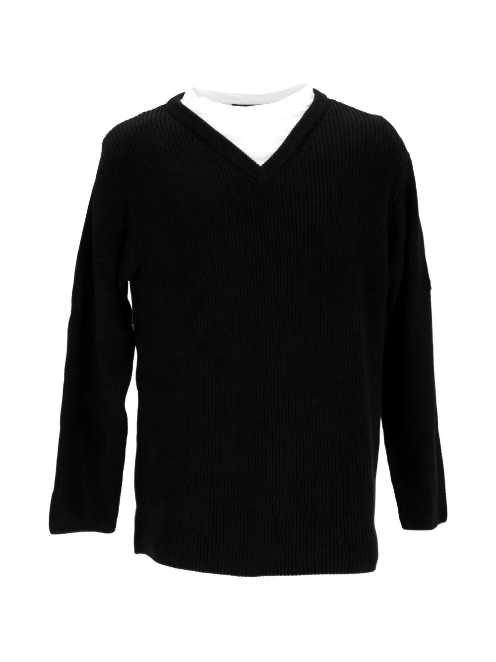 Balenciaga Pre-Owned layered V-neck jumper - Nero