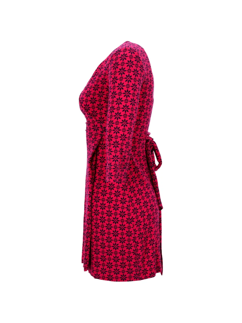 Printed Wrap Mini Dress