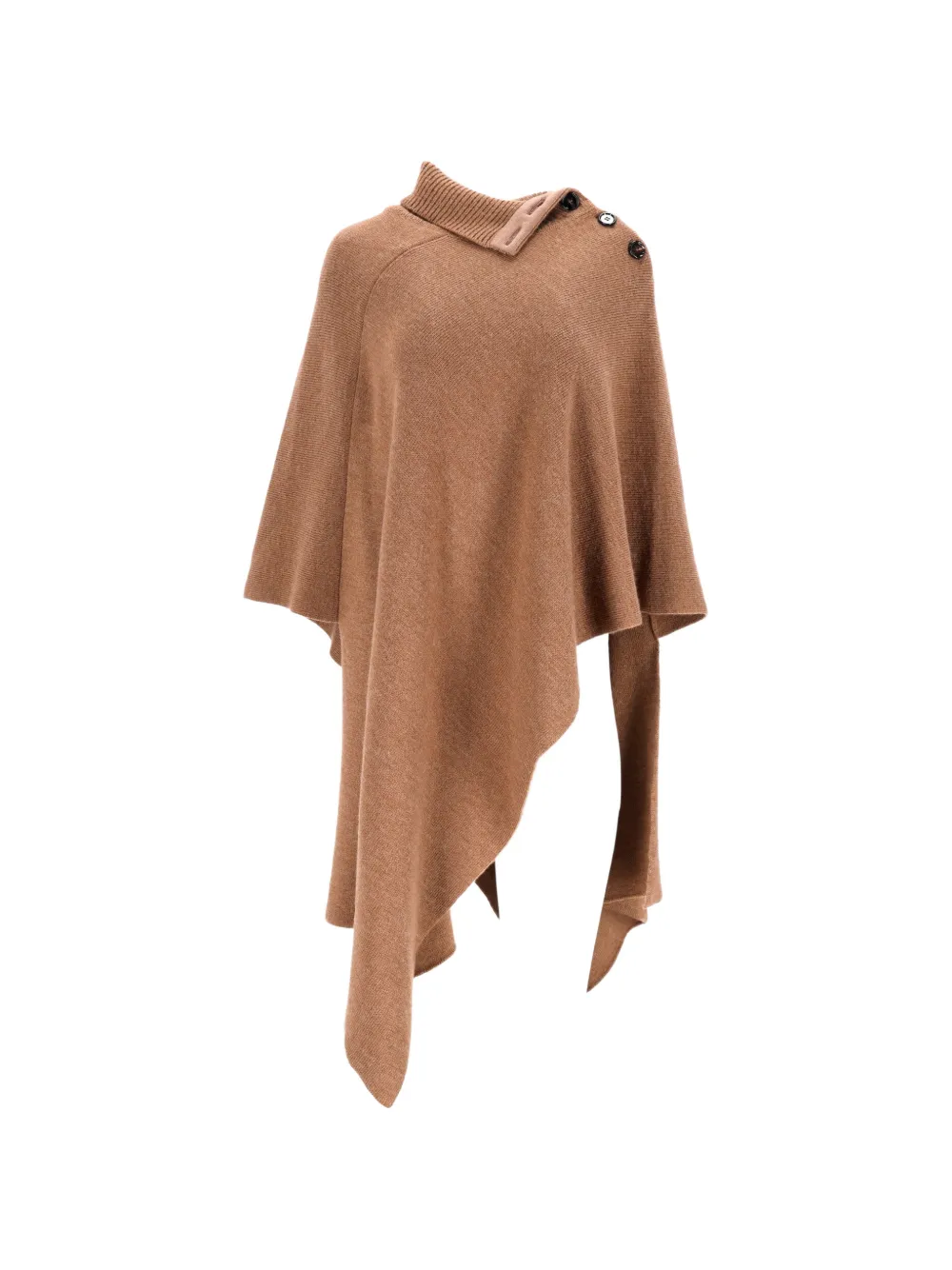 Chloé Pre-Owned buttoned knitted poncho - Marrone