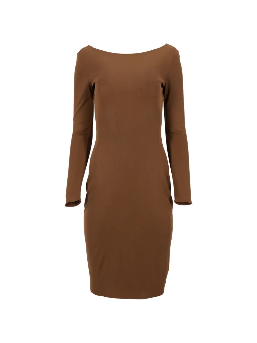 Ralph Lauren Vintage long-sleeve cotton midi dress - Marrone