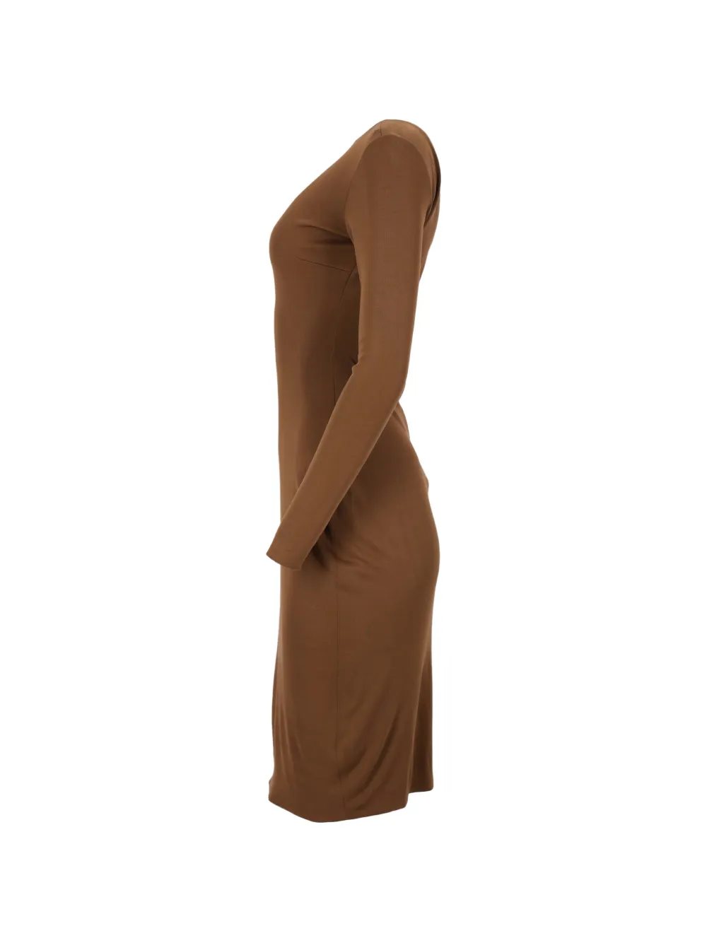 long-sleeve cotton midi dress