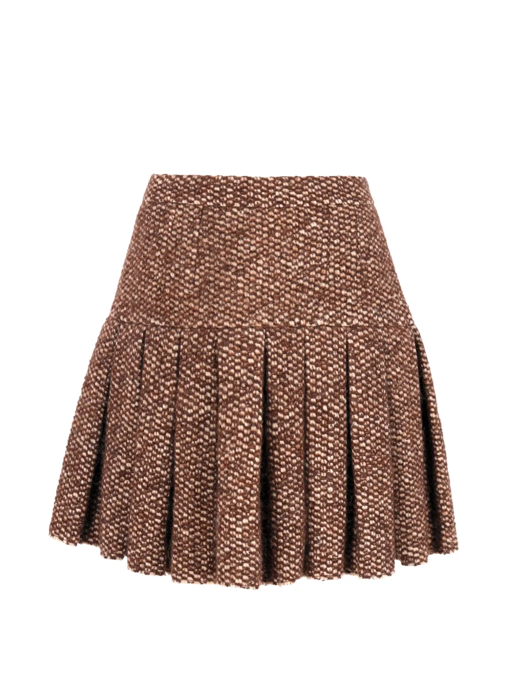 Dolce & Gabbana Pre-Owned tweed pleated mini skirt - Marrone