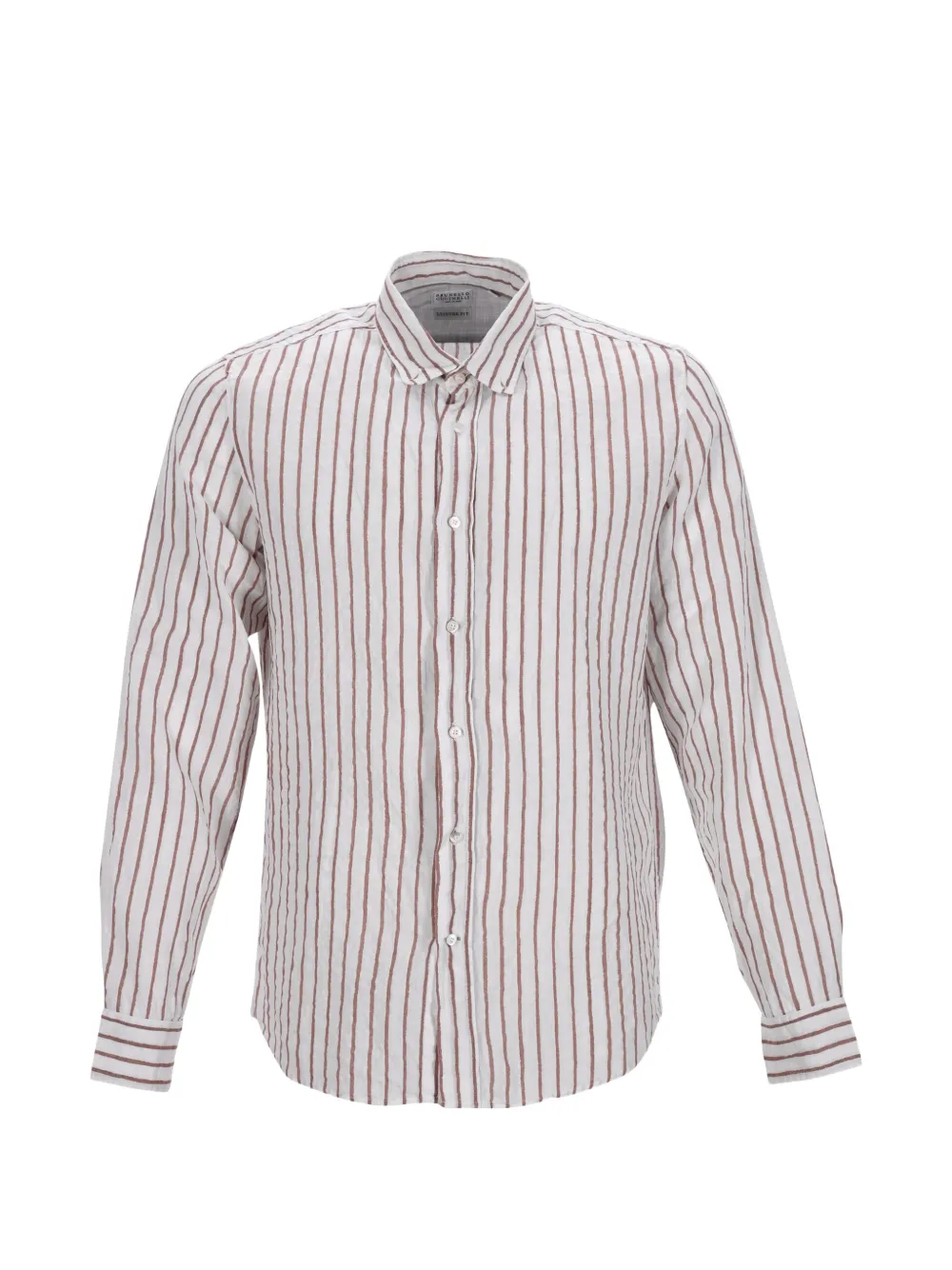 Brunello Cucinelli Vintage striped leisure-fit shirt - Bianco
