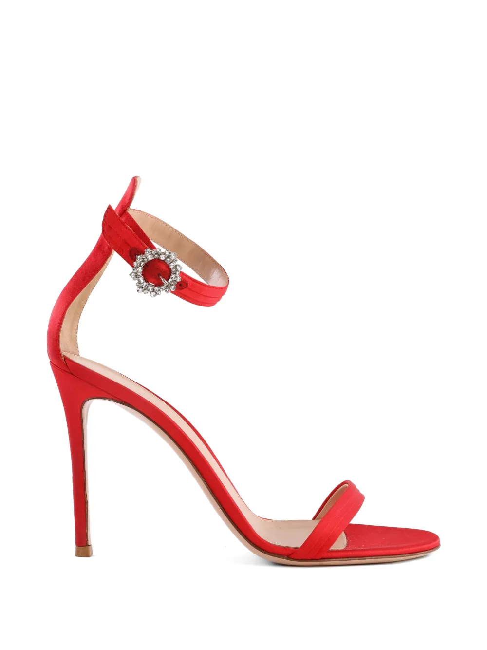 Gianvito Rossi satin heeled sandals - Rot