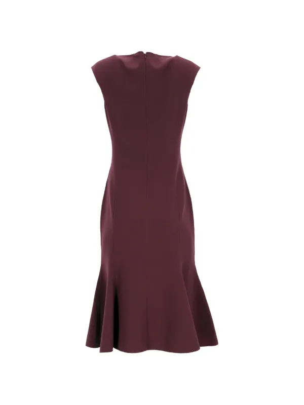 purple michael kors dress Michael Kors Stretch Wool Blend Mock Neck Dress In Purple - 67% Off