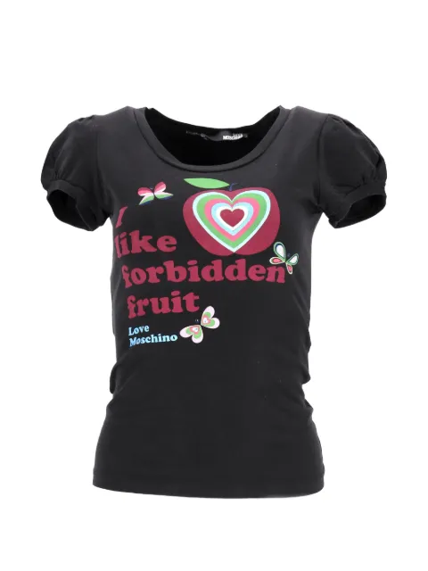 Moschino Pre-Owned graphic-print puffed-sleeve T-shirt