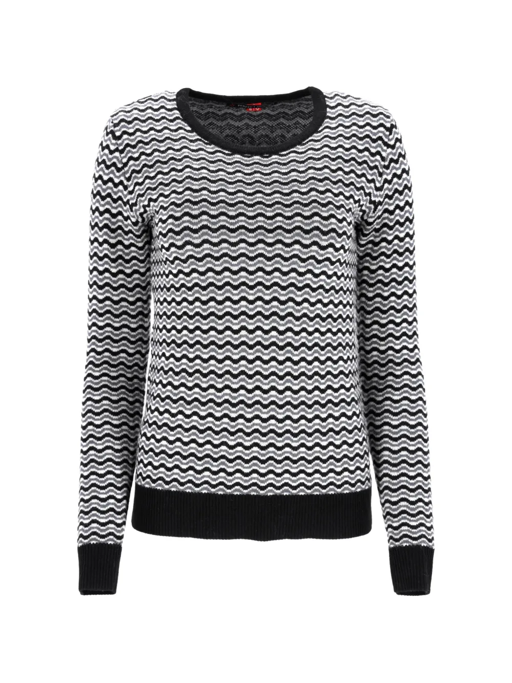Perfect Moment Pullover mit Zickzackmuster - Schwarz