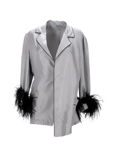 Prada Pre-Owned feather-cuff jacket