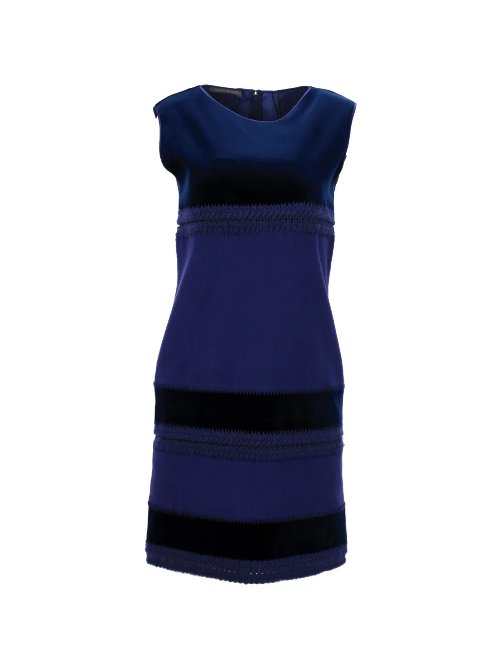 Alberta Ferretti Vintage sleeveless colourblock midi dress - Blu