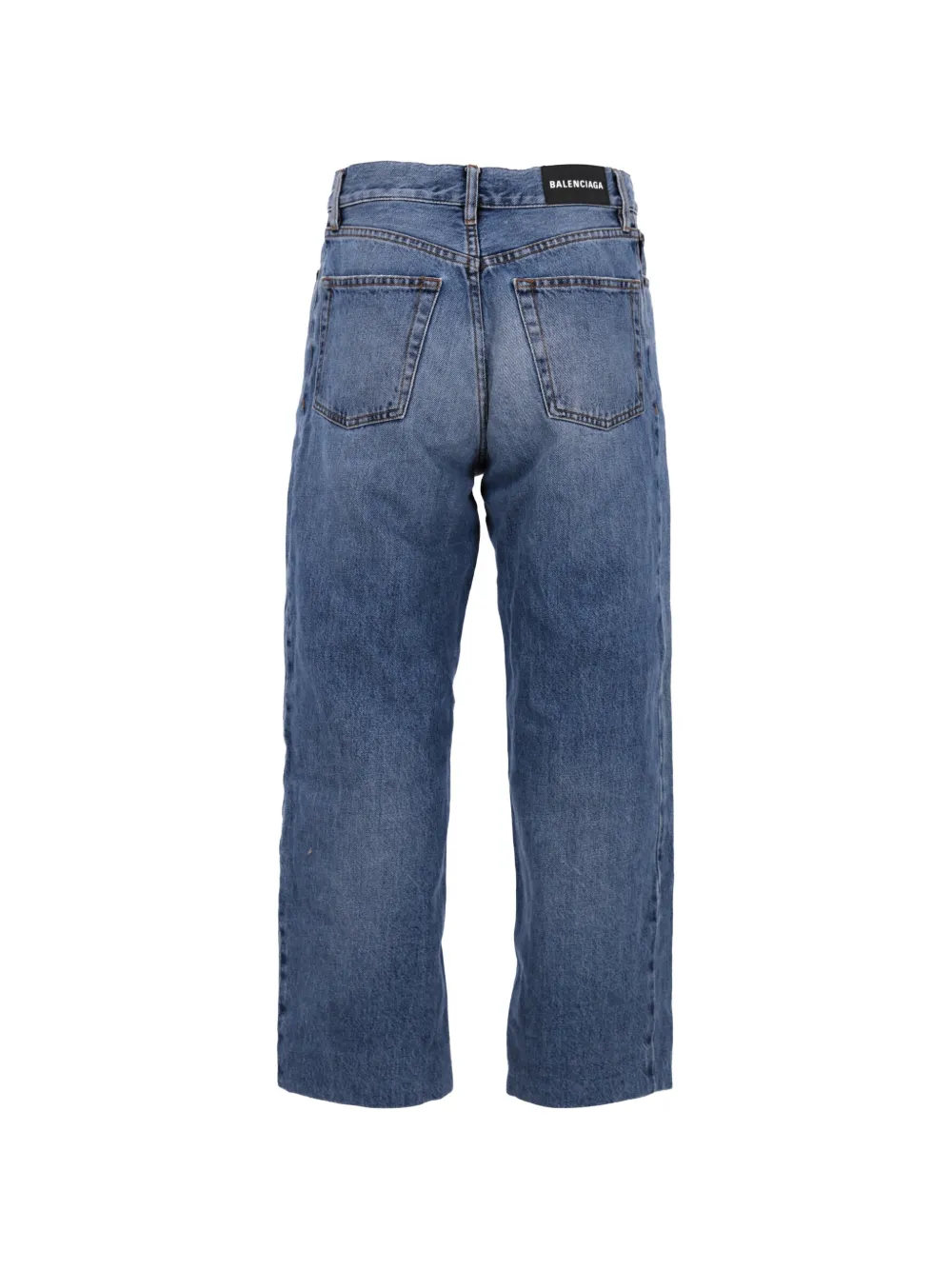 Balenciaga Pre-Owned Cropped jeans Blauw