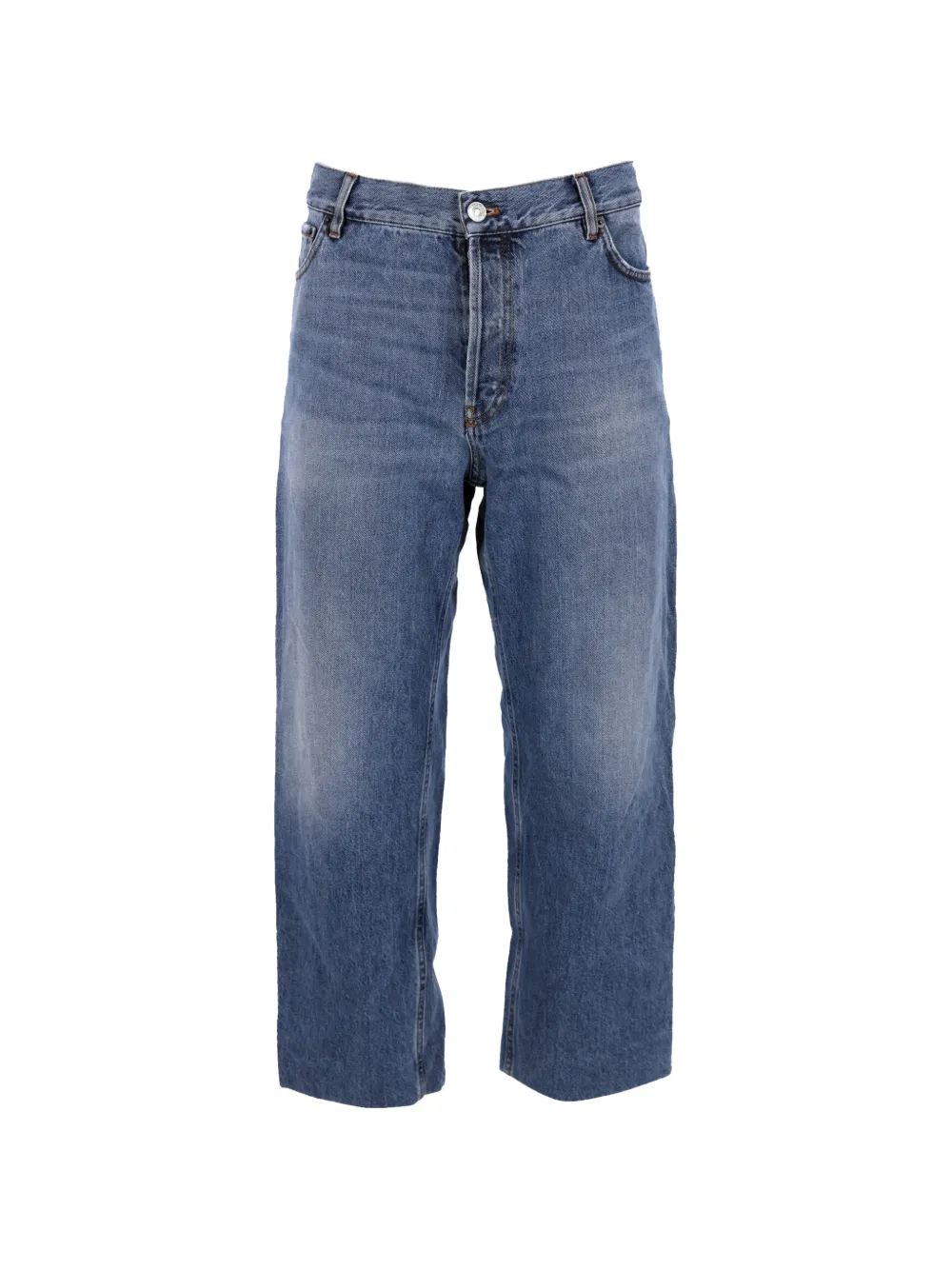 Pre-owned Balenciaga Cropped Jeans In Blue