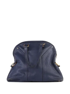 Saint Laurent ミューズ　トゥ　ハンドバッグ　ブルー Saint Laurent Pre-Owned ミューズ レザーハンドバッグ | ブルー